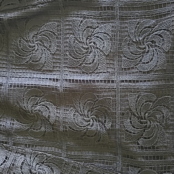 LOFT Floral Lace Strapless Midi Pocket Dress - Picture 8 of 10